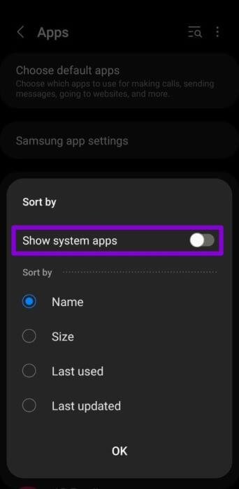 Show-System-Apps-on-Samsung-1-500x1024-1 أفضل 7 طرق لإصلاح عدم عمل لوحة مفاتيح Samsung على هواتف Galaxy