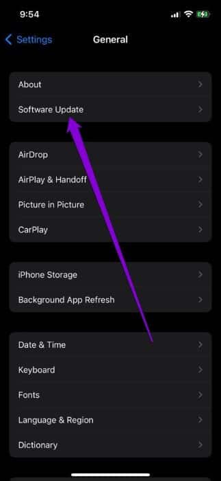 Software-Update-iPhone-3 أفضل 8 طرق لإصلاح "حدث خطأ أثناء الاتصال بخادم معرف Apple" على iPhone