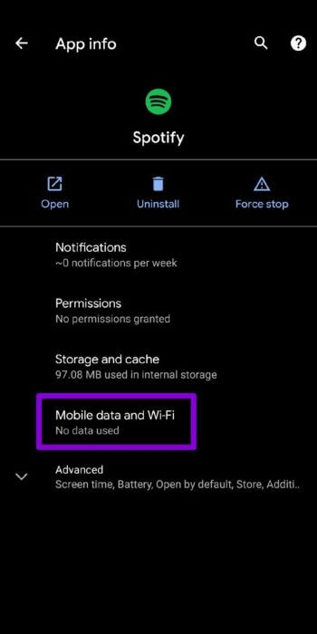 Spotify-App-Info-512x1024-2 أفضل 9 طرق لإصلاح التوقف المؤقت Spotify على Android و iPhone