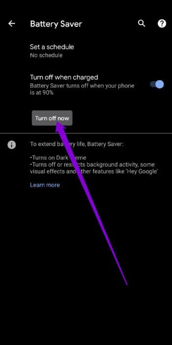 Turn-Off-Battery-Saver-Android-512x1024-2 أفضل 9 طرق لإصلاح التوقف المؤقت Spotify على Android و iPhone
