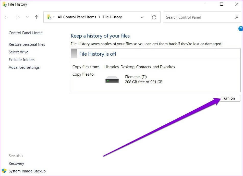 Turn-On-File-History-on-Windows-11 كيفية استخدام محفوظات الملفات للنسخ الاحتياطي واستعادة الملفات على Windows 11