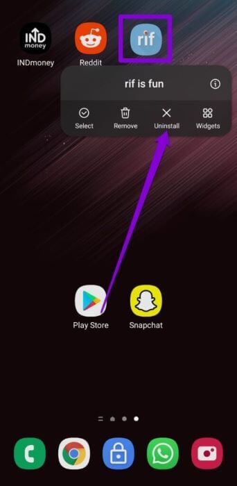 Uninstall-App-from-Samsung-Phone-500x1024-1 أفضل 7 طرق لإصلاح عدم عمل لوحة مفاتيح Samsung على هواتف Galaxy
