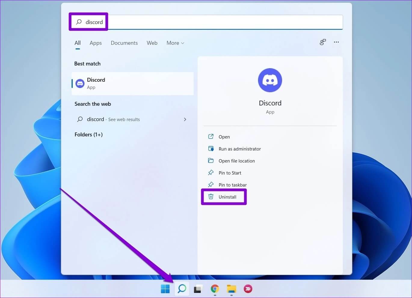 Uninstall-Discord-1 أفضل 8 طرق لإصلاح عدم عمل الكاميرا على Discord