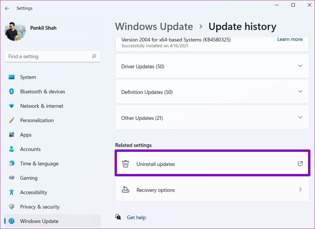 Uninstall-Windows-Updates-3 أفضل 6 طرق لإصلاح Windows 11 عالق عند شاشة إعادة تشغيل