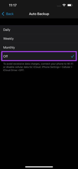 Whatsapp-backup-7 كيفية تعطيل النسخ الاحتياطي لدردشات whatsapp على iphone