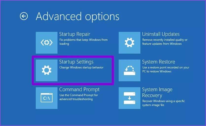 Windows-Startup-Settings-2 أفضل 6 طرق لإصلاح Windows 11 عالق عند شاشة إعادة تشغيل