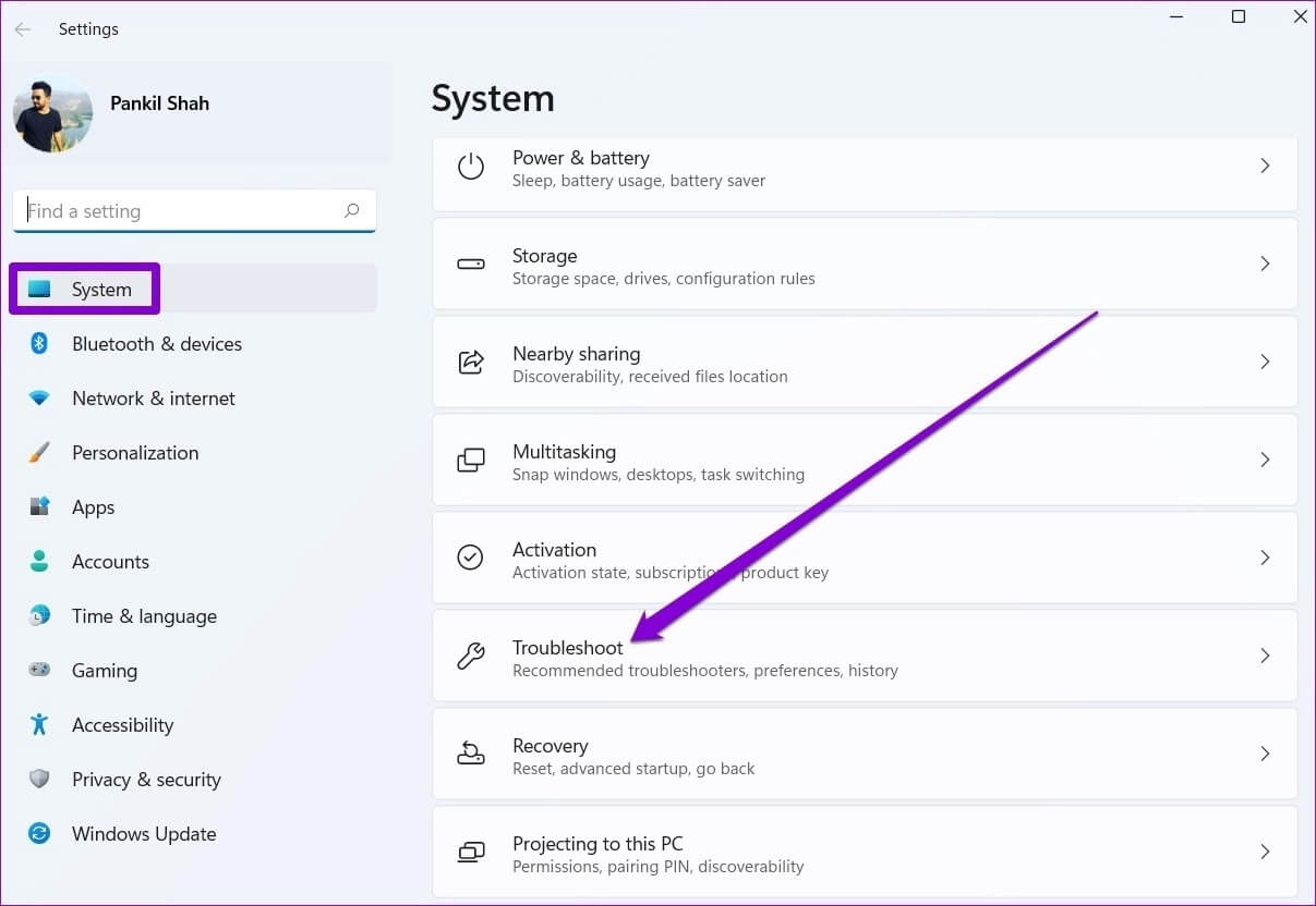 Windows-Troubleshooter-2 أفضل 6 طرق لإصلاح خطأ عارض الصوت في YouTube على Windows 10 و Windows 11