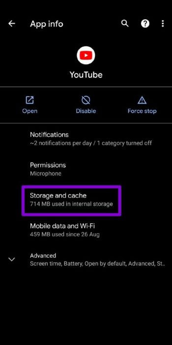 YouTube-Storage-and-Cache-512x1024-1 أهم 8 طرق لإصلاح عدم فتح التطبيقات على Android