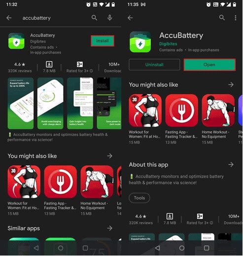 accubattery-app-on-google-play-store كيفية التحقق من صحة البطارية على Android