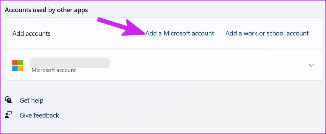 add-microsoft-account-Resolve-We-Need-to-Fix-Your-Account-Message-on-Windows أفضل 7 طرق لإصلاح رسالة الخطأ "نحتاج إلى إصلاح حسابك" على Windows 11