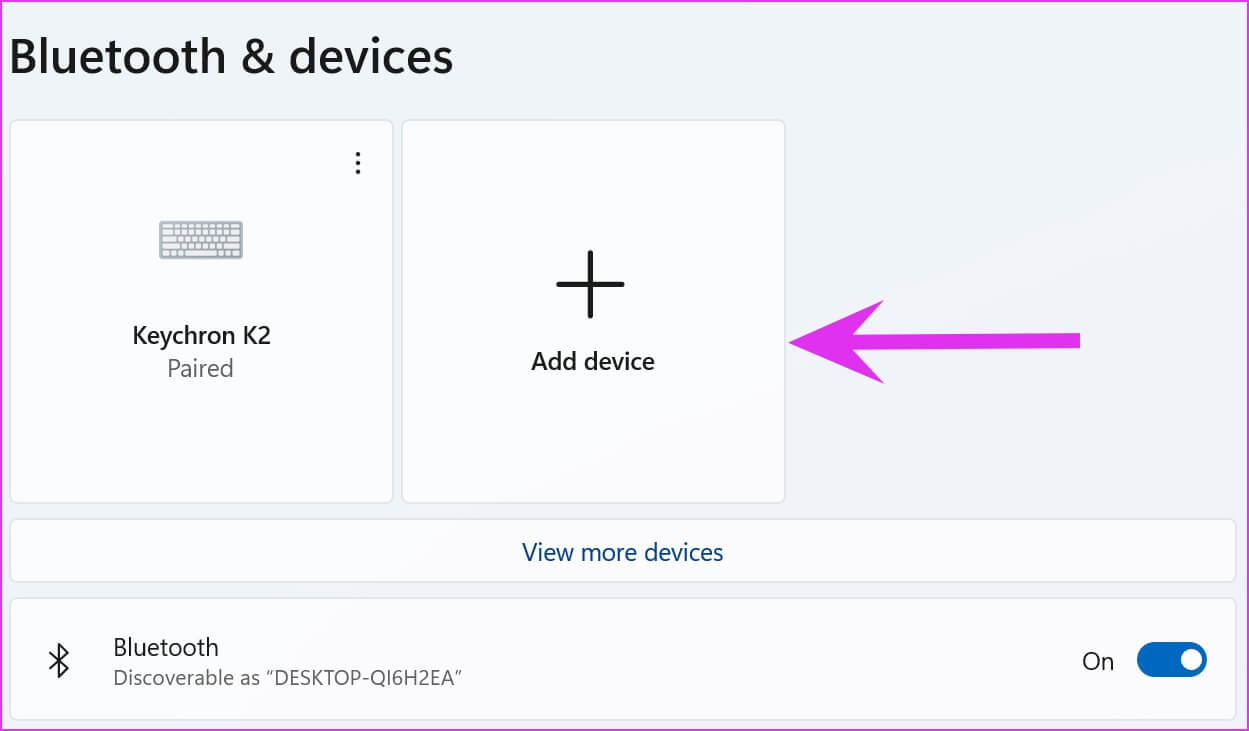 add-new-device-Fix-Bluetooth-Mouse-Not-Working-in-Windows-11 أفضل 9 طرق لإصلاح عدم عمل فأرة Bluetooth مع Windows 11