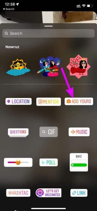 add-yours-in-instagram أفضل 7 طرق لإصلاح عدم عمل إضافة ملصق Instagram