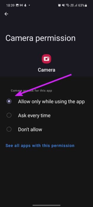 allow-camera-permission-to-samsung-461x1024-1 أفضل 9 طرق لإصلاح خطأ فشل الكاميرا في هواتف Samsung Galaxy
