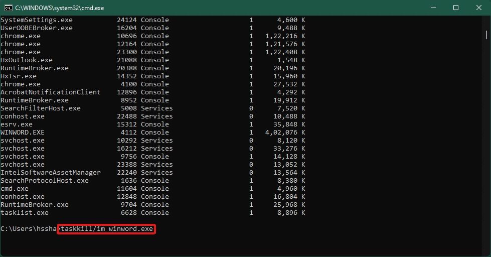 at-the-bottom-of-this-list-type-taskkill-im-winwo-1 كيفية فرض إنهاء برنامج على Windows 11