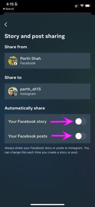 automatically-share-facebook-posts-Cant-Share-My-Facebook-Post-to-Instagram-473x1024-1 إصلاح عدم مشاركة منشورات Facebook على Instagram