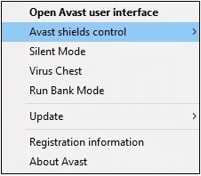 avast-shields-control-option-1-1 إصلاح خطأ 0x8007000d في تحديث Windows