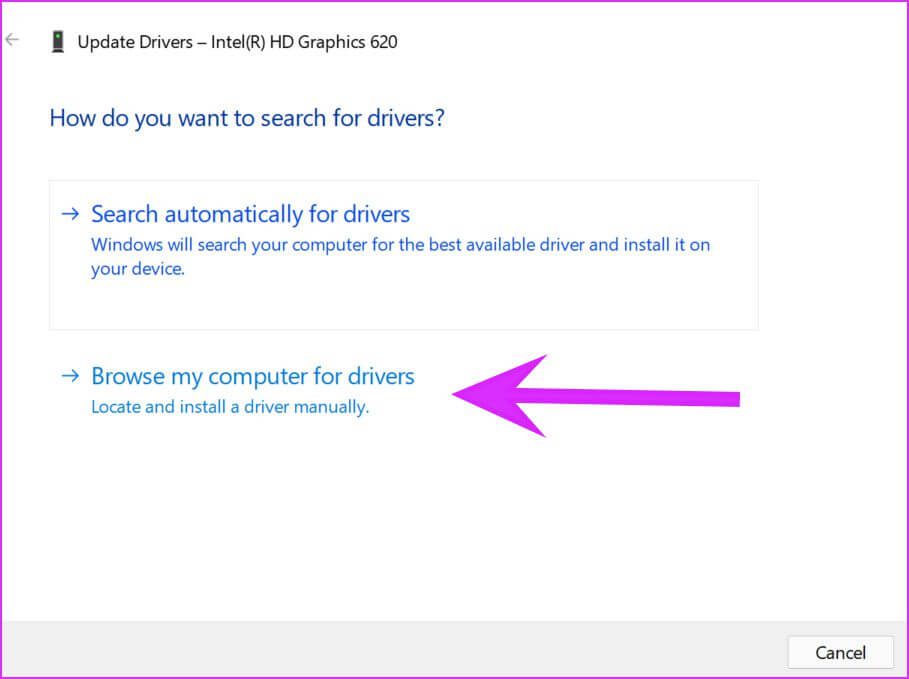 browse-computer-for-drivers-Fix-Intel-Graphics-Panel-Not-Showing-After-Windows-11-Update إصلاح عدم ظهور Intel Graphics بعد تحديث Windows 11