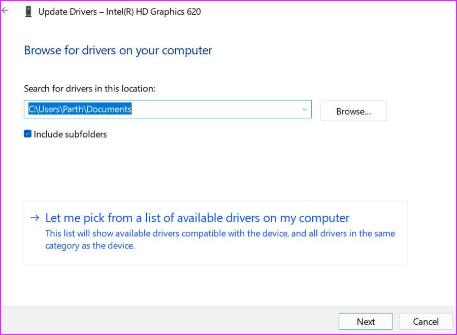 browse-drivers-Fix-Intel-Graphics-Panel-Not-Showing-After-Windows-11-Update إصلاح عدم ظهور Intel Graphics بعد تحديث Windows 11