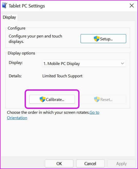 calibrate-display-fix-touchscreen-not-working-in-Windows-11 أفضل 9 طرق لإصلاح عدم عمل شاشة اللمس في Windows 11