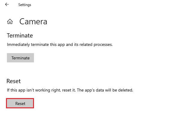 camera-app-settings-window- إصلاح الخطأ 0xC00D36D5 لا توجد كاميرات مرفقة في Windows 10