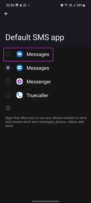change-default-sms-app-461x1024-1 أفضل 10 طرق لإصلاح عدم عمل تطبيق رسائل Android