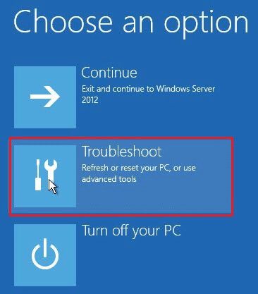 choose-an-option-window-1 إصلاح خطأ 0x8007000d في تحديث Windows