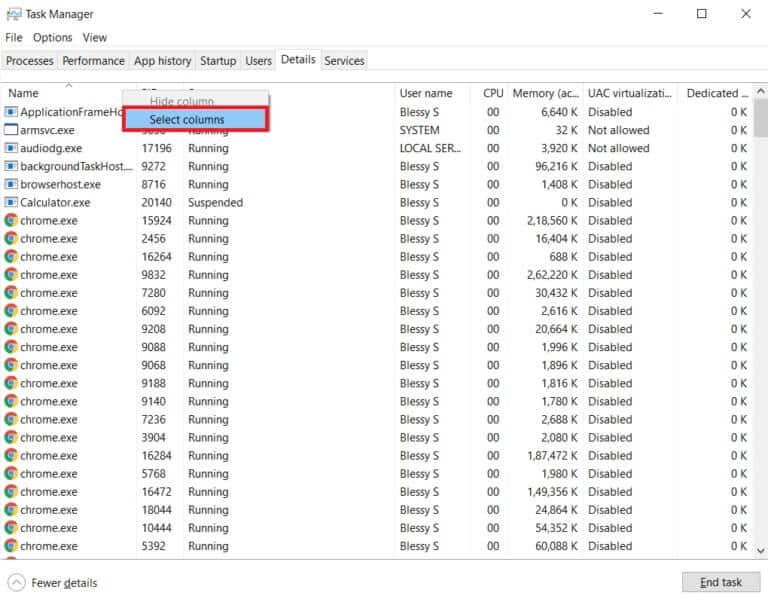 choose-the-select-columns-option-768x605-1 إصلاح الاختناق الحراري للكمبيوتر المحمول