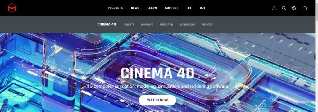 cinema-4d-1024x361-1 26 أفضل برامج النمذجة ثلاثية الأبعاد