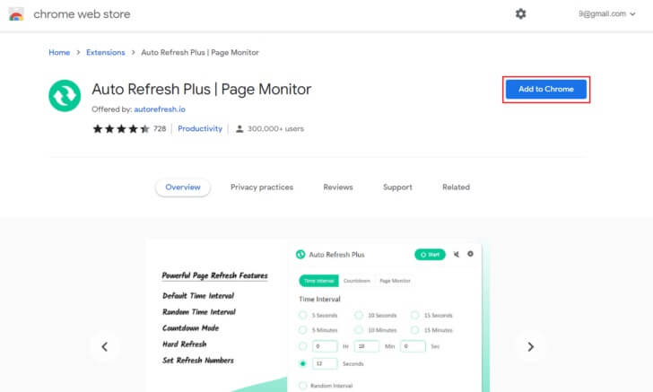 click-on-add-to-chrome-button-in-auto-refresh-plus-page-monitor-extension-in-google-chrome-web-store-728x437-1 كيفية تحديث Google Chrome تلقائيًا