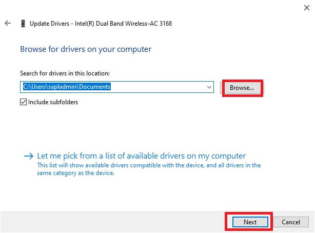 click-on-browse-button-and-click-on-next-1 إصلاح خطأ اتصال الشبكة 0x00028002