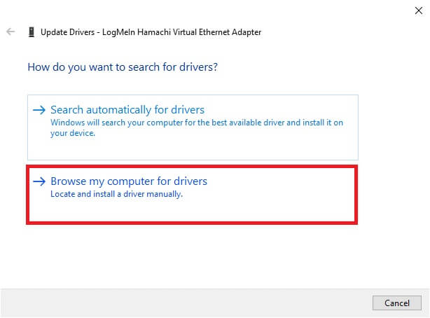 click-on-browse-my-computer-for-drivers-to-locate-1 إصلاح عدم عمل سطوع Windows 10