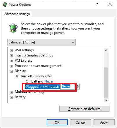 click-on-plugged-in إصلاح عدم عمل سطوع Windows 10