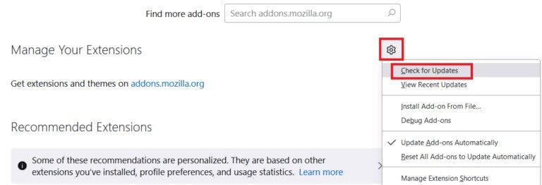 click-on-settings-and-select-the-check-for-updates-768x262-1 إصلاح Firefox قيد التشغيل بالفعل