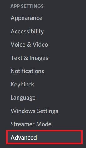 click-on-the-advanced-option-1 كيفية إصلاح مشكلة تأخر مشاركة شاشة Discord