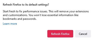 click-on-the-refresh-firefox-option إصلاح Firefox قيد التشغيل بالفعل