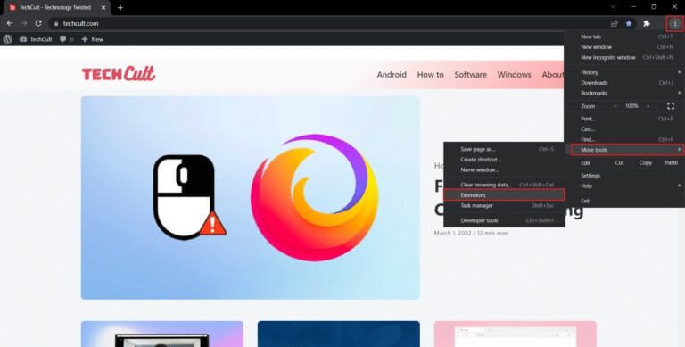 click-on-three-dots-icon-hover-to-more-tools-and-select-extensions-in-google-chrome-768x389-1 كيفية تحديث Google Chrome تلقائيًا