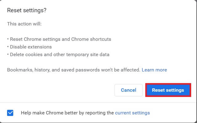confirm-the-prompt-by-selecting-the-reset-settings كيفية تغيير Chrome كمتصفح افتراضي