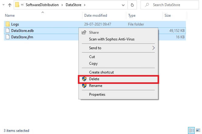 datastore-folder-view-1-1 إصلاح خطأ 0x8007000d في تحديث Windows