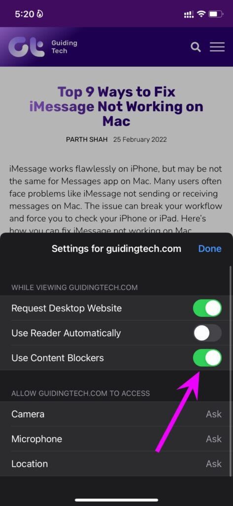disable-content-blocker-Request-Desktop-Site-on-Safari-on-iPhone-and-iPad-473x1024-1 كيفية طلب موقع سطح المكتب على Safari على iPhone و iPad