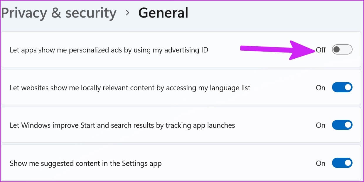 disable-privacy-option أفضل 7 طرق لإصلاح رسالة الخطأ "نحتاج إلى إصلاح حسابك" على Windows 11