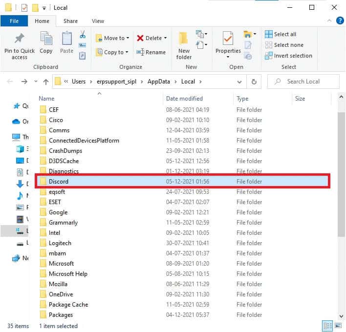double-click-on-the-discord-folder-to-open-it كيفية إصلاح مشكلة تأخر مشاركة شاشة Discord