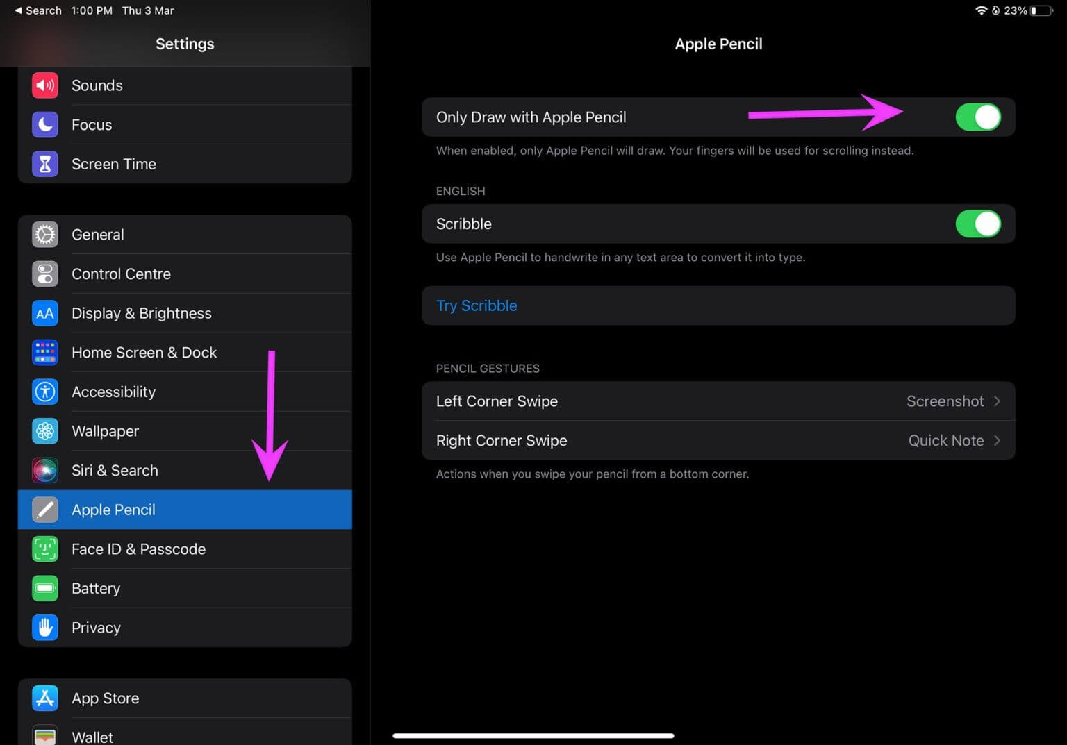 draw-with-apple-pencil-only-fix-Apple-Pencil-not-working-on-iPad-1536x1073-1 أفضل 9 طرق لإصلاح عدم عمل Apple Pencil على iPad
