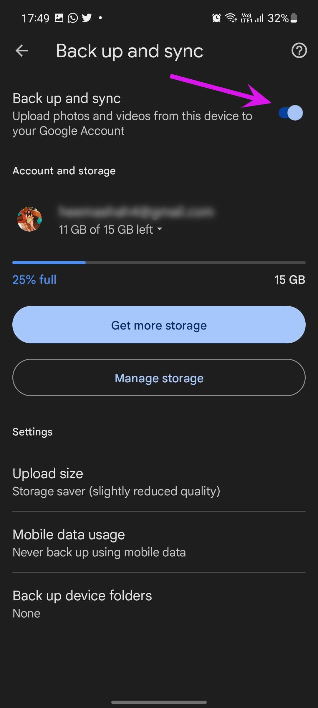 enable-backup-and-sync-recover-deleted-photos-on-samsung كيفية استرداد الصور المحذوفة من هواتف Samsung Galaxy