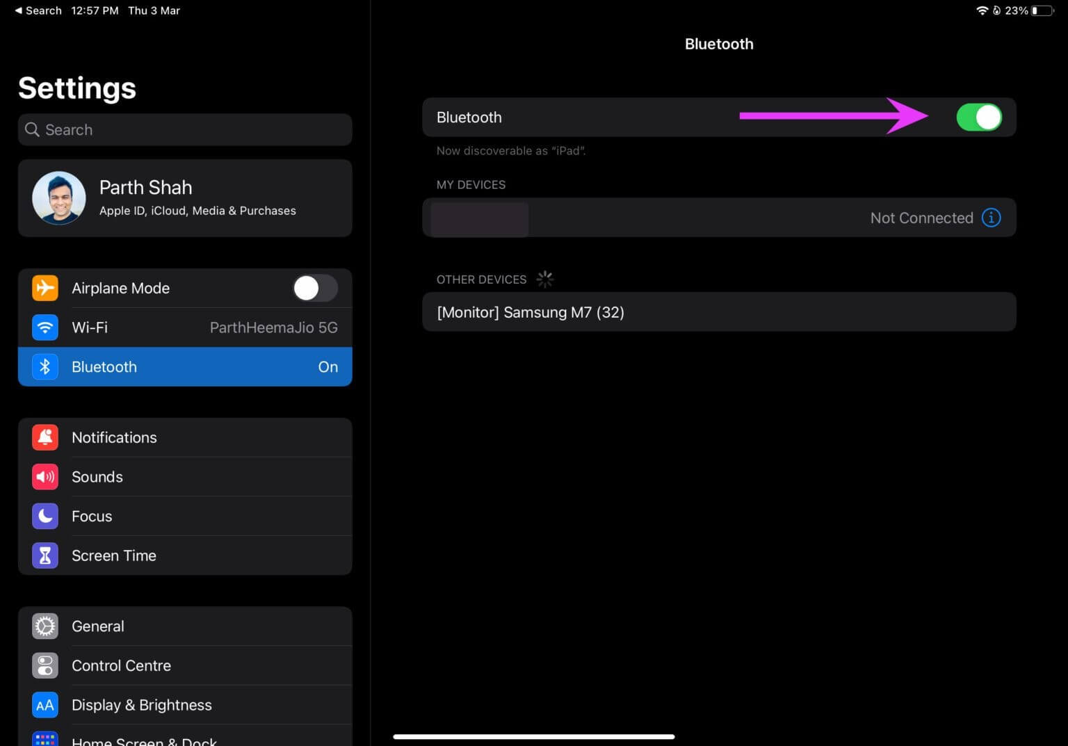 enable-bluetooth-fix-Apple-Pencil-not-working-on-iPad-1536x1073-1 أفضل 9 طرق لإصلاح عدم عمل Apple Pencil على iPad