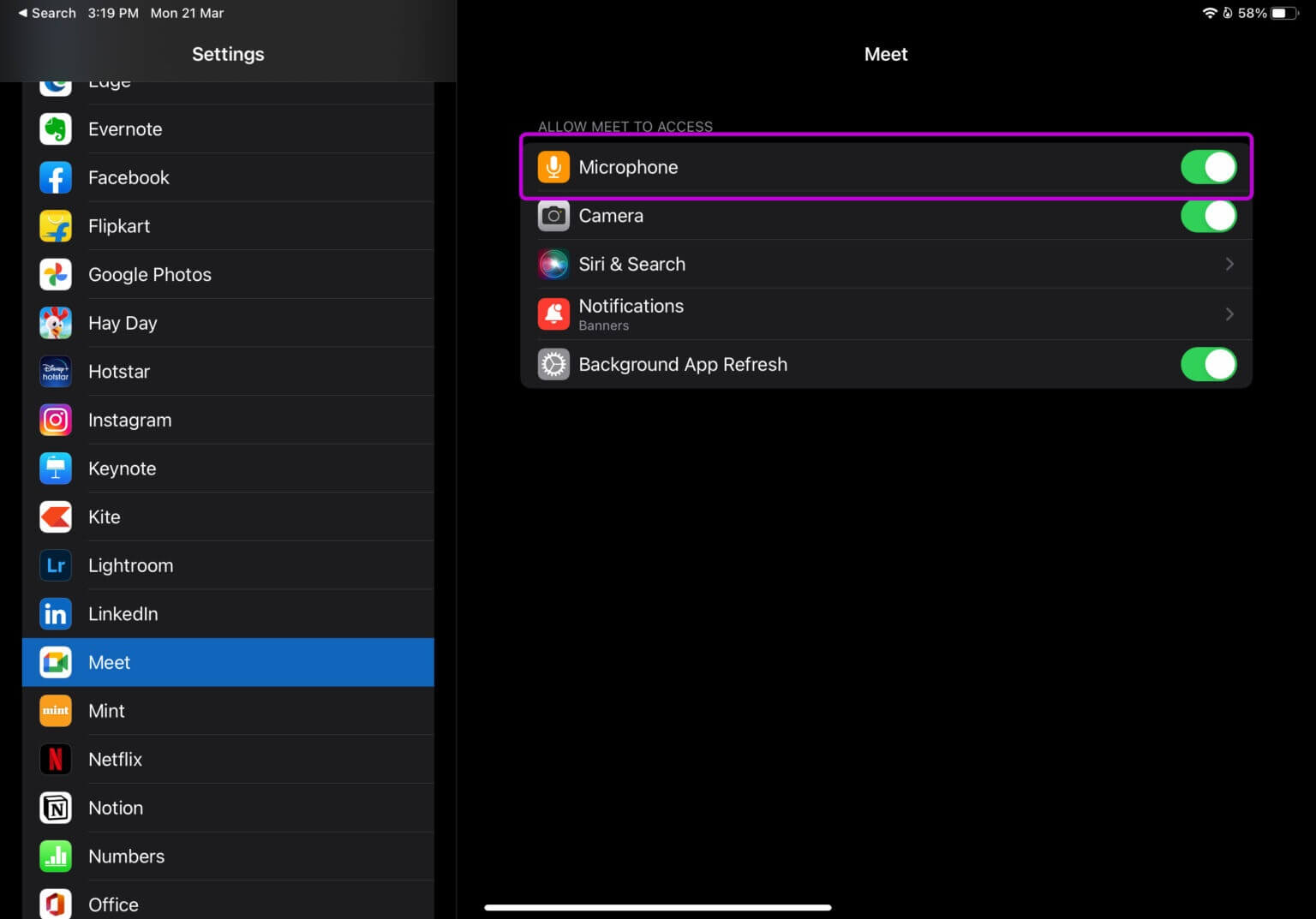 enable-microphone-permission-fix-microphone-not-working-on-iPad-1536x1073-1 إصلاح عدم عمل الميكروفون على iPad