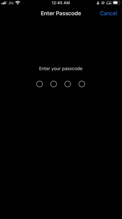 enter-your-passcode إصلاح خطأ فشل التحقق عند الاتصال بخادم معرف Apple