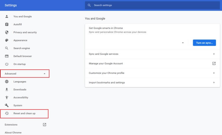 expand-advanced-menu-and-select-reset-and-clean-up-option-in-google-chrome-settings-768x467-2 كيفية تغيير Chrome كمتصفح افتراضي