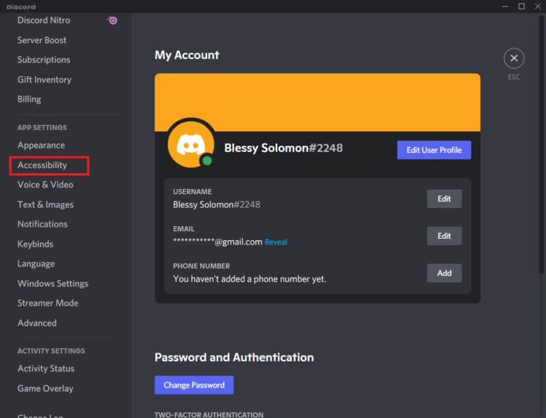 go-to-the-accessibility-tab-768x588-1 كيفية إصلاح مشكلة تأخر مشاركة شاشة Discord