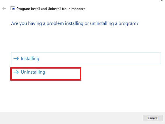 here-select-uninstalling-in-the-prompt كيفية إلغاء تثبيت Chromium على Windows 10