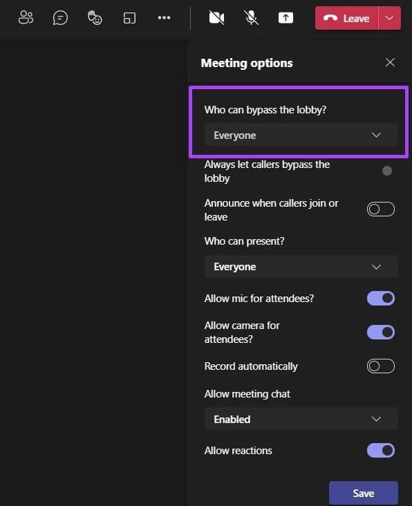 how-to-ensure-microsoft-teams-meeting-invitees-wait-in-the-lobby-step-13-1 كيفية التأكد من انتظار ضيوف اجتماع Microsoft Teams للضيوف في الردهة أو ساحة الانتظار